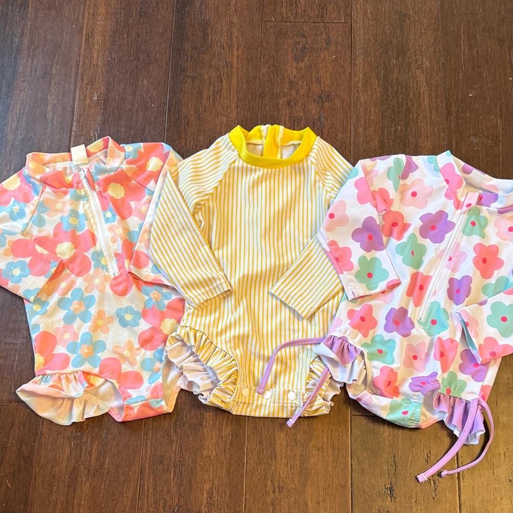 Three Infant Swim Suits - 9/12 Mo